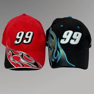 Lot Of 2 Carl Edwards #99 Roush Fenway Adjustable Hats Caps Chase Authentics